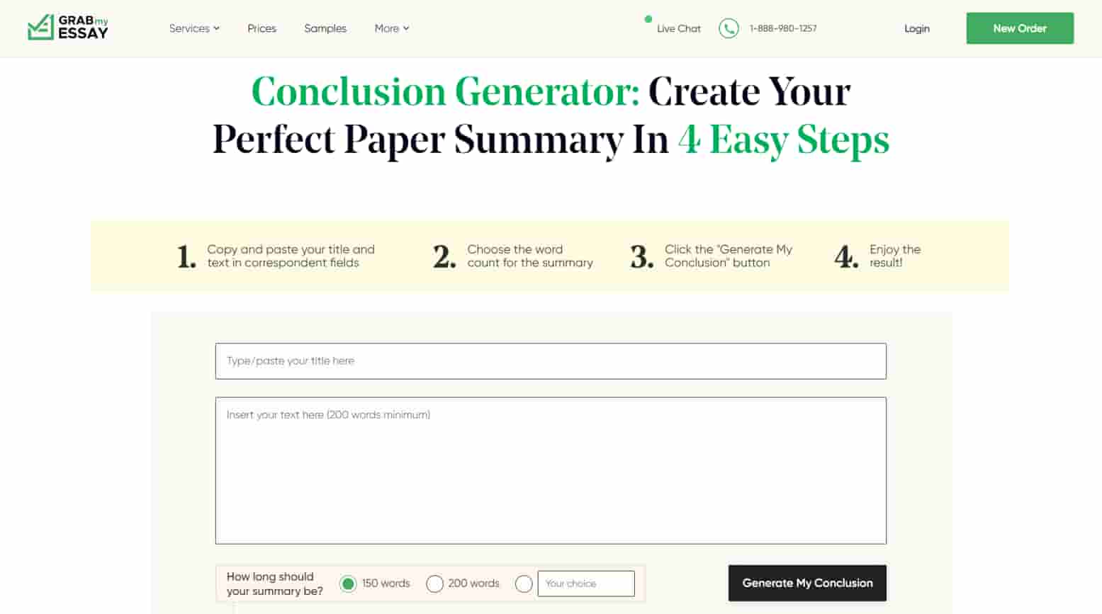 conclusion generator for research paper